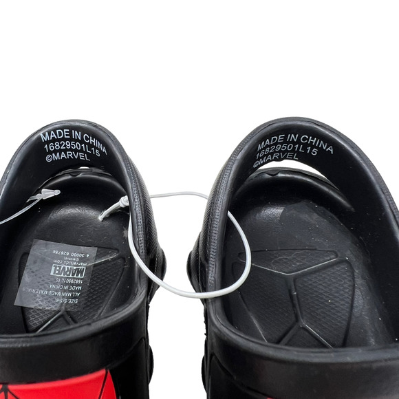 Marvel Ultimate Spider-Man Shoes Child Size 5-6 Black with Red Spider-Man Logo - Picture 7 of 7